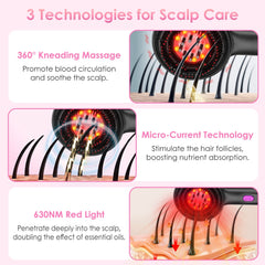 Nafimity™ | 3-in-1 Red Light Scalp Massaging Brush